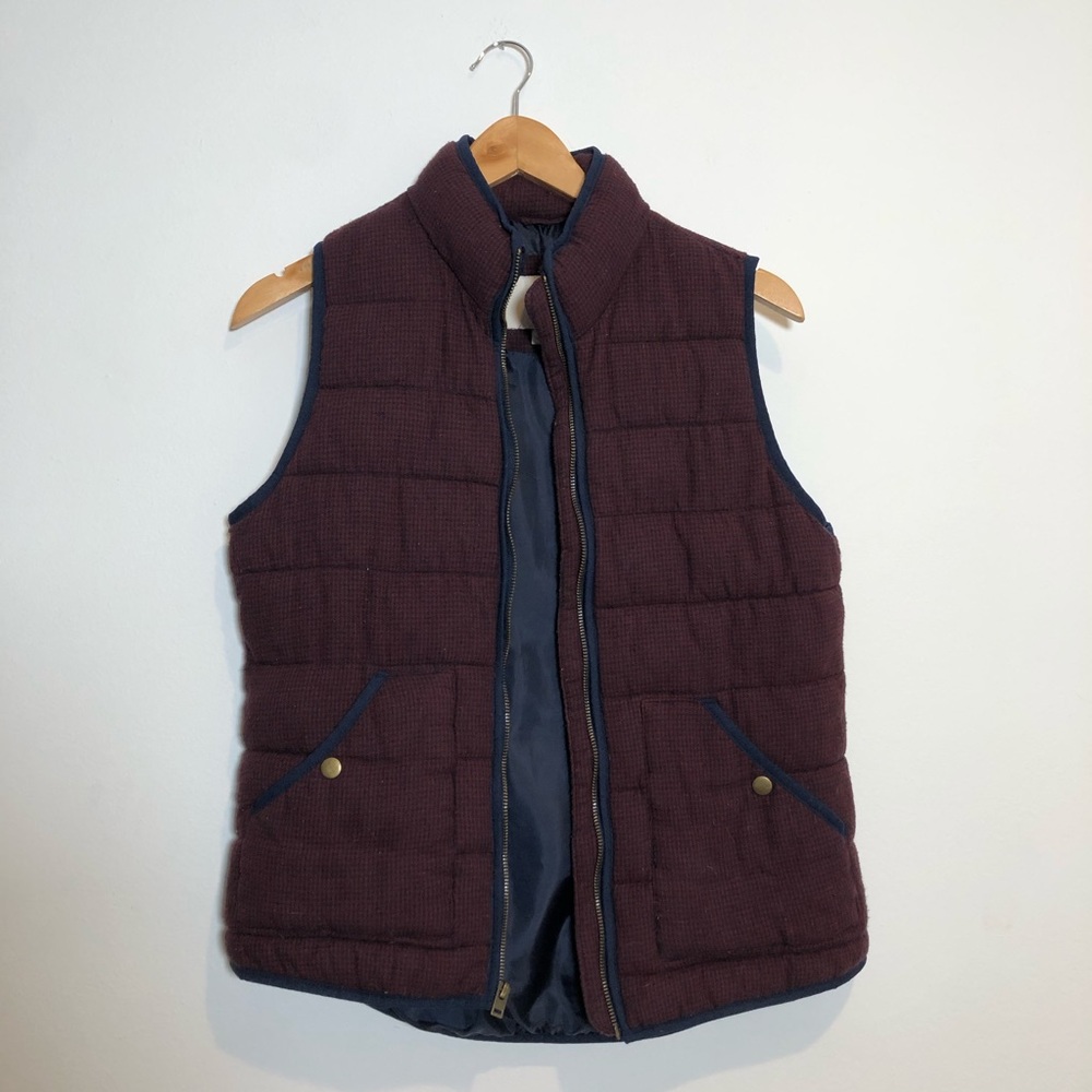 Red and blue checkered vest